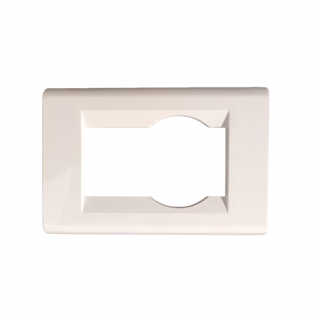 Placca TL Unel+1 Posto Bianco compatibile con Bticino Living Classic - Feb Elettrica